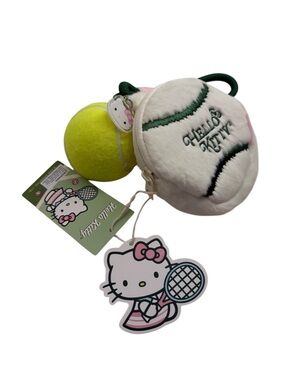 🎾 VIRAL 🎾 Hello Kitty Tennis Club Plush Coin Pouch - NWT Miniso